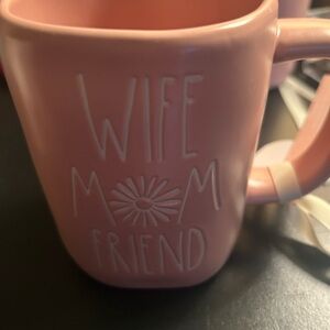 Rae Dunn Pink 'Wife Mom Friend' Mug
